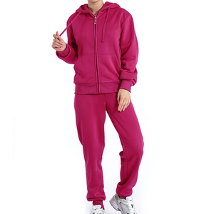 Sweat-shirts à capuche personnalisés professionnels, coupe classique, ensembles de sweats à capuche épais, tenues d'hiver pour femmes, survêtement 100% coton biologique - Product Image 2