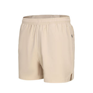 Shorts de jogging pour hommes en satin uni avec logo frontal, collection été 2026, pour fitness, gym, entraînement, sport décontracté, séchage rapide, respirant, OEM - Product Image 2