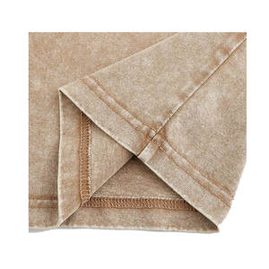 280 GSM hommes surdimensionné goutte épaule acide lavage plaine T-Shirt 100% coton bouffée Technique poids lourd Streetwear Style - Product Image 3