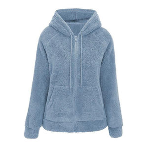 Sweat à capuche en polaire sherpa pour homme de haute qualité, fermeture éclair, coton, veste à capuche d'hiver, logo personnalisé, service OEM - Product Image 2