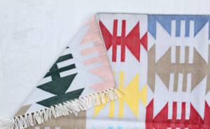 Hand Woven Traditional Indian Cotton Durry <b>Rug</b> Geometric Pattern Washable for <b>Bedroom</b> and Living Room - Product Image 5