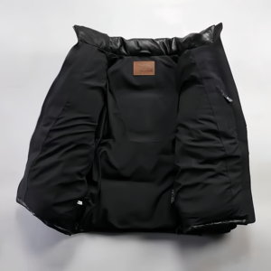 wholesale puffer <b>jacket</b> for <b>men</b> regular sleeves custom logo for winter season style and made by high quality polyester - Product Image 3