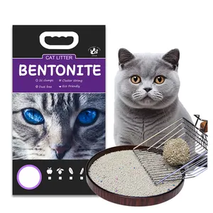 Agrupación rápida y dura Excelente control de olores Natural 100% Arena para gatos de bentonita de Bajo polvo