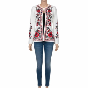 Blazer de Mujer Bordado a Mano, de Poliéster y Algodón, Tela Suave de Primera Calidad, Diseño Elegante, Ropa de Moda, Estilo Casual de Oficina, Pedidos Personalizados - Product Image 5