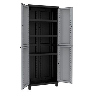 Armario Portátil TWIST Negro 2680 con 2 Puertas Abatibles Grises y Negras (70cm) KIT de Muebles por Terry - Product Image 2
