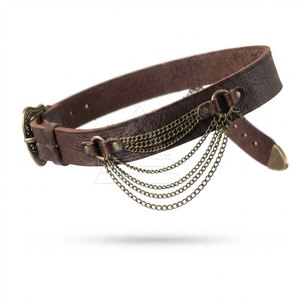 Cinturón de moda con capas, correas de cuero y cadena de metal, accesorio para la cintura para atuendos casuales, fiestas y eventos - Product Image 3