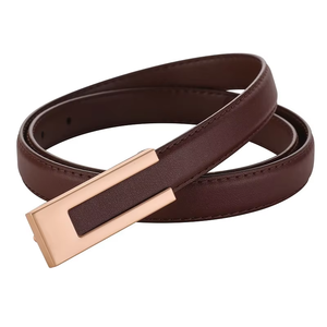 New Luxury <b>Gold</b> Buckle Genuine Leather <b>Belt</b> <b>Women</b> Fashion CowskinThin Metal Black White <b>Belts</b> <b>Belt</b> In Good Material - Product Image 6