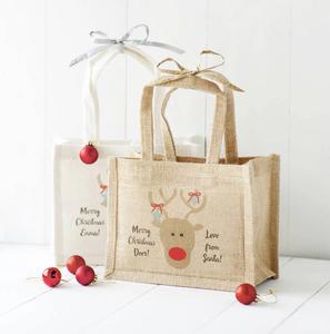 ถุงของขวัญผ้ากระสอบคุณภาพพรีเมียม เป็นมิตรกับสิ่งแวดล้อม ลายการ์ตูน แบรนด์ตามสั่ง วัสดุผ้าคุณภาพดี คุ้มค่า ประหยัด คุ้มค่าสำหรับการช้อปปิ้ง - Product Image 2