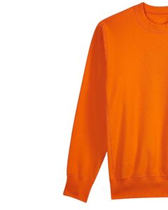 Sudadera de Forro Polar Naranja Brillante para Mujer, Cuello Redondo, Manga Larga, Algodón Suave, Informal, Cálida para Invierno, Diseño Personalizado OEM - Product Image 4
