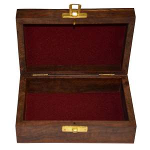 Caja de Madera Tradicional para Guardar Aretes y Anillos, Caja de Anillo de Compromiso de Madera, Calidad Genuina Hecha en India - Product Image 4