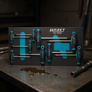 ชุดประแจบล็อกหกเหลี่ยมแบบด้ามตัวที 9 ชิ้น Hazet - Product Image 3