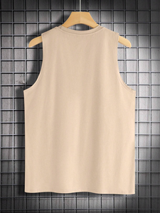 Débardeur de sport Stringer Gym personnalisé pour hommes avec logo et design et tissu entièrement personnalisés OEM - Product Image 3