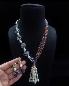 Ensembles de collier Mala en perles de fiançailles de mariage de style ethnique Bollywood plaqué or pour femmes - Product Image 5