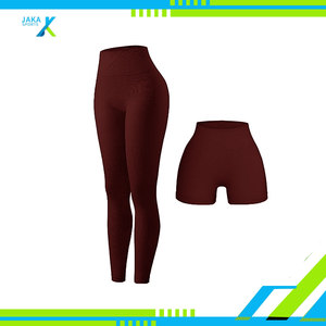Ensemble d'entraînement 2 pièces pour femmes Leggings côtelés Vêtements de yoga Vêtements actifs Tenues assorties Gym Running Training Fitness Sportswear - Product Image 2