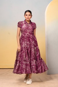 Meilleure qualité prix usine indien pakistanais dernière robe en soie tigré pleine robe de vente chaude disponible à la quantité en vrac - Product Image 4