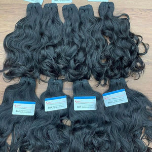 Extensions de cheveux naturels ondulés à trame double, cheveux humains vietnamiens bruts, fournisseur de cheveux bruts, vente chaude - Product Image 1