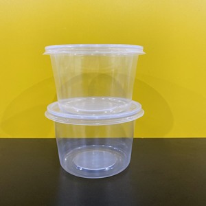 Precio más barato 24oz Almacenamiento de alimentos Desechable PP Contenedor de alimentos de plástico Caja de forma redonda para llevar Transparente transparente Apto para microondas - Product Image 2