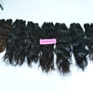 100% indien vierge Remy non traité Double trame Machine vague profonde cuticule aligné tissage couleur naturelle noir femmes cheveux humains - Product Image 3