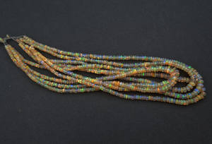 Ópalo de fuego etíope de calidad AA, 4-6mm, Rondell, liso, 16 pulgadas, 47 CT, Blanco Natural, 20mm, corte facetado, fabricación de joyas sueltas, piedras preciosas - Product Image 2