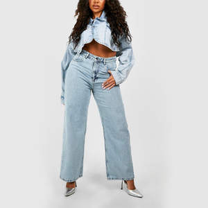 Pantalon en jean pour femmes Nouveautés Vêtements Pantalons pour femmes Couleur personnalisée Jeans pour femmes Streetwear Jeans tendance pour femmes Taille haute - Product Image 4