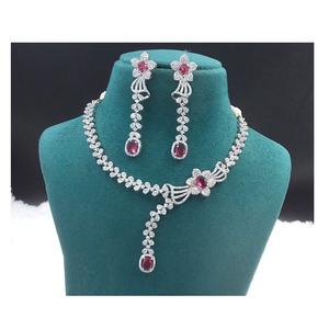 Conjunto de collar y pendientes AD tradicional Suministro directo de fábrica de joyería clásica para mujeres para bodas y festivales - Product Image 2