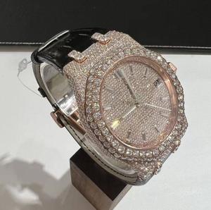 VVS Moissanite Bust Diamond Luxury Antique Alloy Quartz Fashion Business Glass <b>Watch</b> Unisex <b>White</b> Hip Hop for Him - Product Image 4