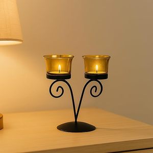 Décoration d'intérieur, accessoires de maison de luxe, bougeoir en métal moderne pour mariage, prix abordable, pot à bougie unique - Product Image 2