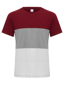 T-shirts pour hommes WISETECH POWER de haute qualité, à manches courtes, imprimés, coupe classique, séchage rapide, respirants, 100% polyester, 180g - Product Image 3