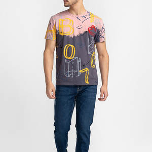 เสื้อยืดผู้ชายทรงโอเวอร์ไซส์ สไตล์ลำลอง ผ้าฝ้ายคุณภาพสูง ถักทออย่างดี รับออกแบบโลโก้ สำหรับใส่ในฤดูร้อน จัดจำหน่ายโดยตรงจากโรงงาน - Product Image 5