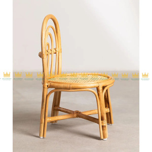 Muebles de madera para decoración del hogar, silla artesanal de ratán para niños, colorida para guardería, formas y colores personalizados - Product Image 4