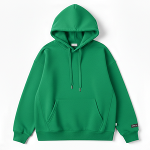 Sweat à capuche en polaire uni personnalisé en gros |   Sweat à capuche unisexe avec poche kangourou |   Sweat-shirt à étiquette privée OEM - Product Image 4