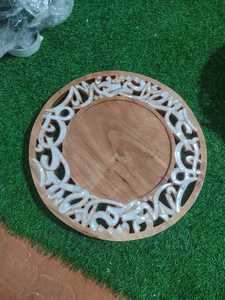 Bandeja de madera moderna para servir Venta caliente Ramadán Bandeja decorativa Asequible Lujo Árabe Madre de perla Incrustaciones DE LA India - Product Image 4