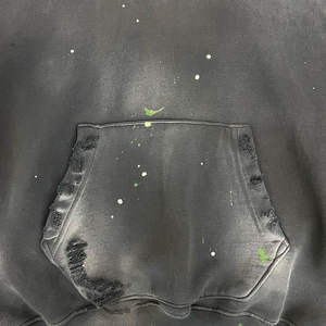 Sweat à capuche unisexe surdimensionné de qualité supérieure délavé à l'acide Design dégradé au soleil Logo personnalisé brodé Sweats à capuche thermiques - Product Image 6