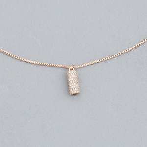 Collar de Cadena Clásico y Moderno 162490, Chapado en Oro, Aleación y Acero Inoxidable con Diamantes y Perlas, Diseño Emocional, para Regalo - Product Image 1