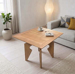 Table basse rectangulaire moderne en chêne massif pour salon avec garantie de 3 ans, meubles MT de Hanoi pour hôtel, appartement, villa - Product Image 1