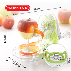 Transparent Manual Apple Peeler Slicer <b>Set</b> <b>Hand</b> Crank Rotary Fruit Peeling <b>Tool</b> With Apple Cutter - Product Image 2