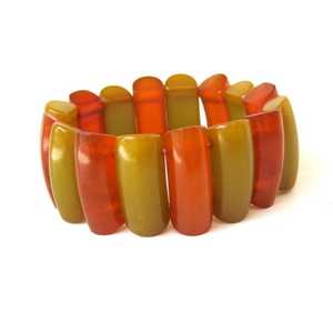 "Auténtico brazalete de resina colorido con perla, joyería hecha a mano de lujo y regalo de Navidad único para mujeres elegante decoración del hogar acento - Product Image 2