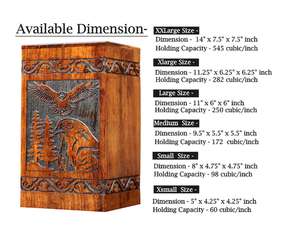 Handmade Rosewood Urnสําหรับเถ้ามนุษย์Eagle Designไม้Urnกล่องส่วนบุคคลCremationชายหญิงขนาดใหญ่Yeaksake Urn - Product Image 6