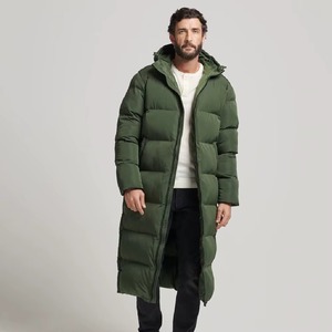 เสื้อแจ็คเก็ตพัฟเฟอร์ผู้ชายแบบยาว ผ้าคุณภาพพรีเมียม ซิป มีฮู้ด ราคาขายส่ง บริการ OEM ดีไซน์ล่าสุด 2025 - Product Image 2