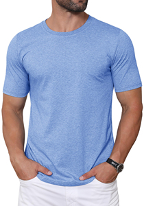 Nouveauté 2025 T-shirts pour hommes de sport unis et vierges de luxe décontractés avec logo imprimé par OEM à la mode personnalisés coupe ajustée grande taille pour le fitness - Product Image 5