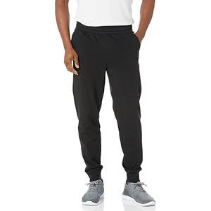 Authentic Men Sueded Fleece Jogger Sweatpants Customizable Cotton-Poly <b>Blend</b> Trousers with Self-Fabric Waistband - Product Image 4