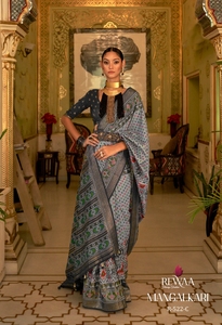 Nouvelle arrivée de l'exportateur mondial : élégant sari en soie avec chemisier, tenue tendance et magnifique avec des motifs imprimés pour adultes - Product Image 4