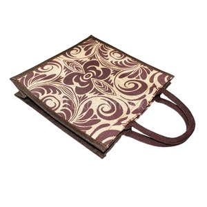 ถุงช้อปปิ้งผ้าปอกระเจาหลากสีเป็นมิตรกับสิ่งแวดล้อมวัสดุผ้าฝ้ายบุเชือกสำหรับงานแต่งงานและจัดแต่งโลโก้ - Product Image 6