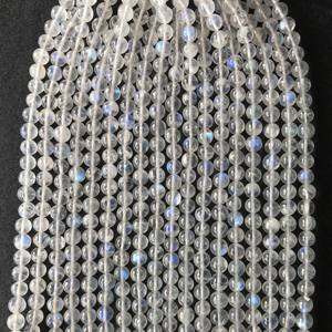 Piedras de Luna Arcoíris 100% Naturales, Certificadas por IGI, Grado AA, Forma Rondelle, Lisas, de 4.5mm-6mm, Fuego Azul, Multifuego, Vivaaz Gems Jaipur - Product Image 4