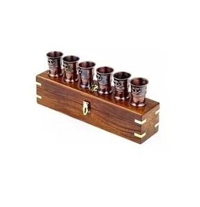 Gobelet au design élégant et durable en verre de cuivre pur de qualité supérieure pour l'eau potable et le service de boissons - Product Image 6