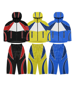 Conjunto Deportivo de 2 Piezas para Hombre, Pantalones con Cordón y Chaqueta con Cremallera, Estilo Informal para el Trabajo, Cortavientos - Product Image 4