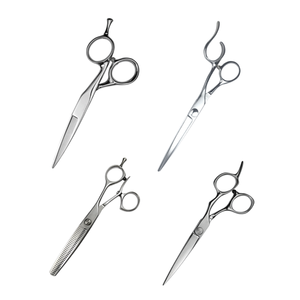 Tijeras de Peluquería Profesionales Directas de Fábrica, Hojas Rectas de Acero Inoxidable de 5-7 Pulgadas con Características de Seguridad para Peluqueros y Barberos - Product Image 1