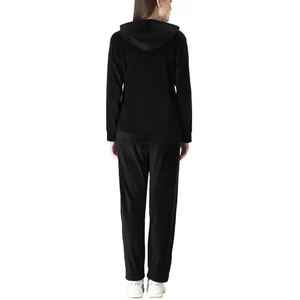 Ensemble de survêtement en molleton pour femmes, style streetwear, à capuche, 100% coton, pour l'automne, usage quotidien, service OEM personnalisé, costume décontracté uni - Product Image 6