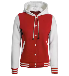 Chaquetas ligeras de alta calidad con capucha Lettermen para mujer Cómodo y patrón superior Tipo Sólido Hecho en - Product Image 5