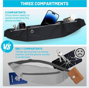 Cinturón Deportivo Ajustable, Ligero, Impermeable y Transpirable de Poliéster/Nailon, Soporte Profesional para Correr - Product Image 3